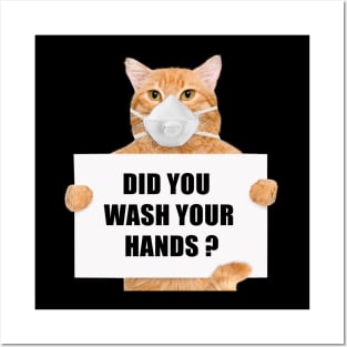 Did You Wash Your Hands Cute Germaphobe Funny Germ Posters and Art